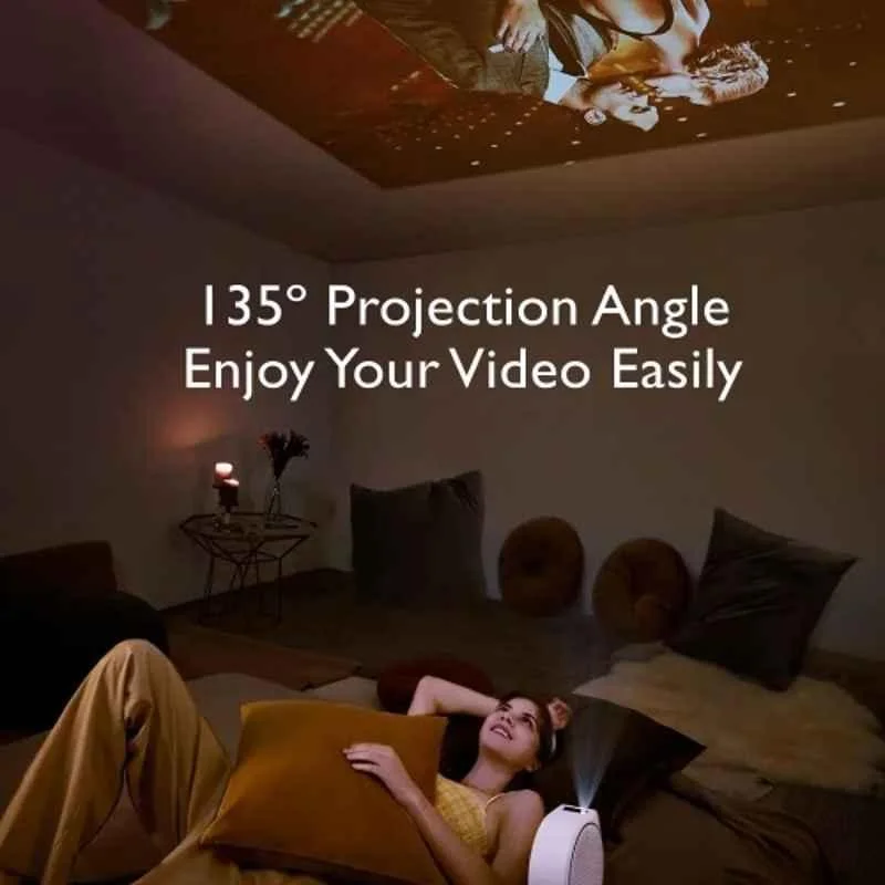 BenQ GV30 300 ANSI Lumens Portable Smart Projector 1280p, Certified Android TV, Inbuilt OTT Apps, 16W Speakers, WiFi, HDMI, USB-C, 100" Screen (White) - view 6