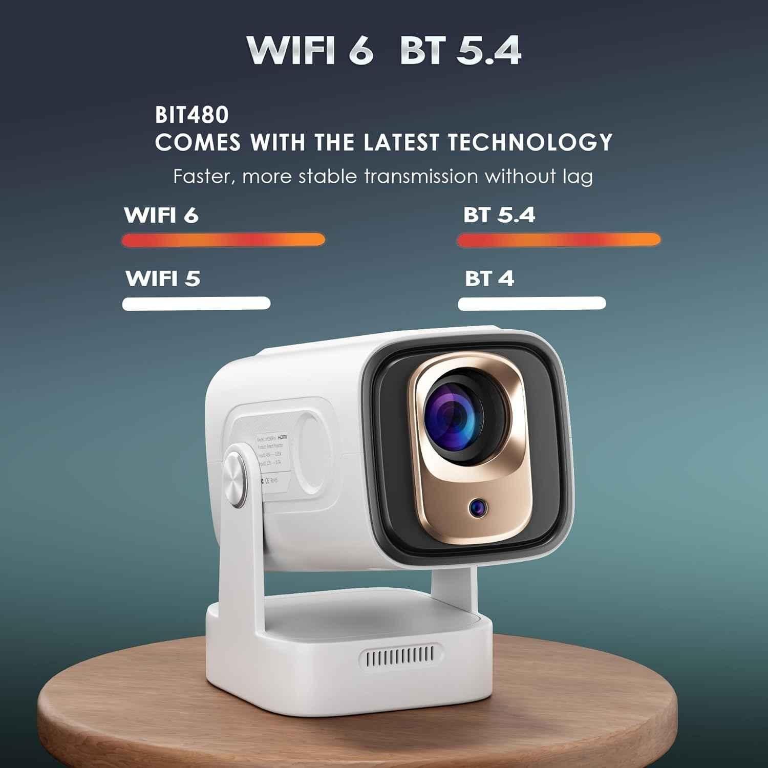 Krisons Razor-005 1080p 14000lm Smart Projector with 4K HD Short Throw, Remote, Wi-Fi, Bluetooth, Auto Focus, Keystone & Screen Mirroring - view 2