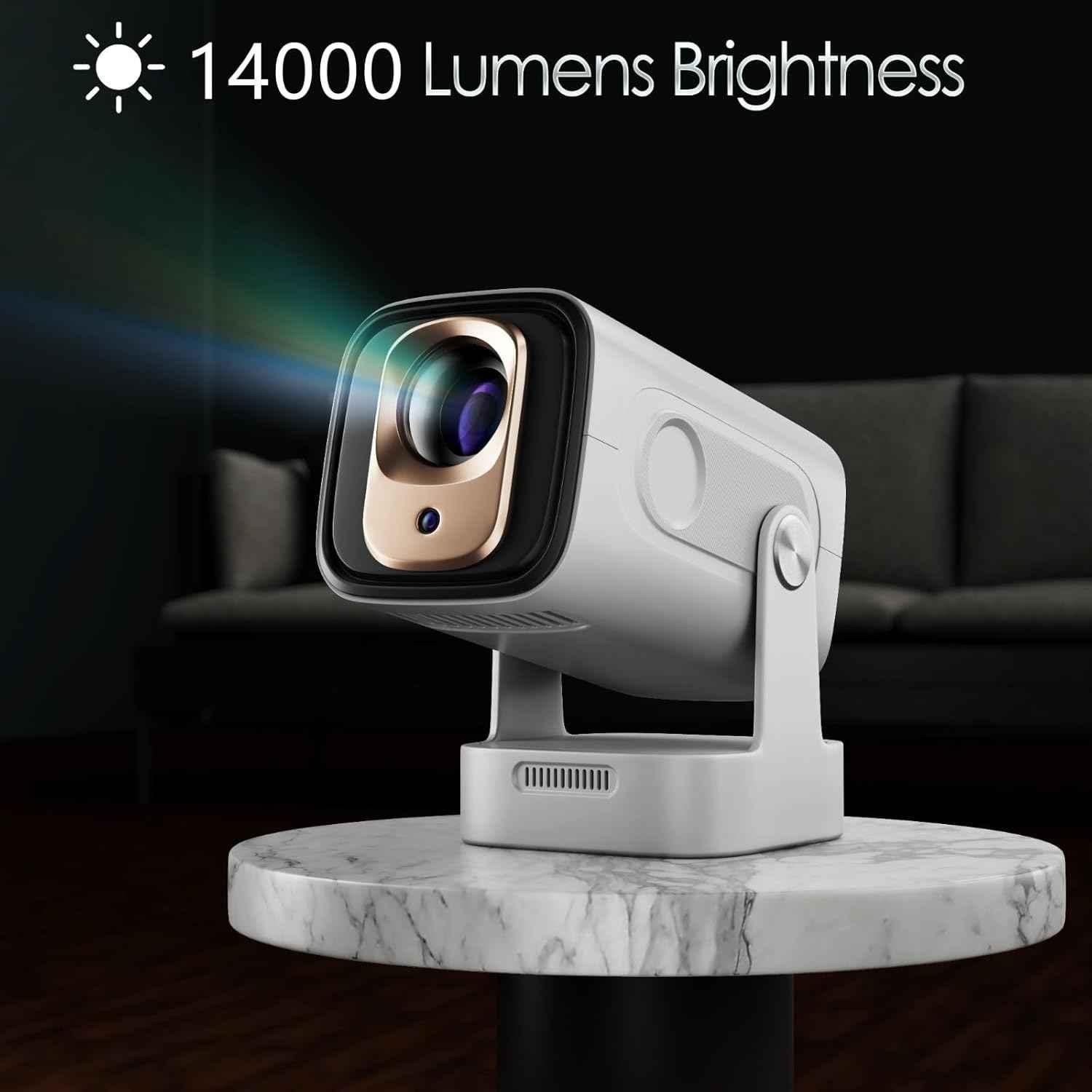 Krisons Razor-005 1080p 14000lm Smart Projector with 4K HD Short Throw, Remote, Wi-Fi, Bluetooth, Auto Focus, Keystone & Screen Mirroring - view 4