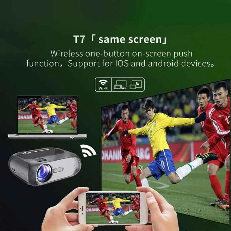 IBS T7 1080P 5000lm Grey HD Portable Projector - view 2
