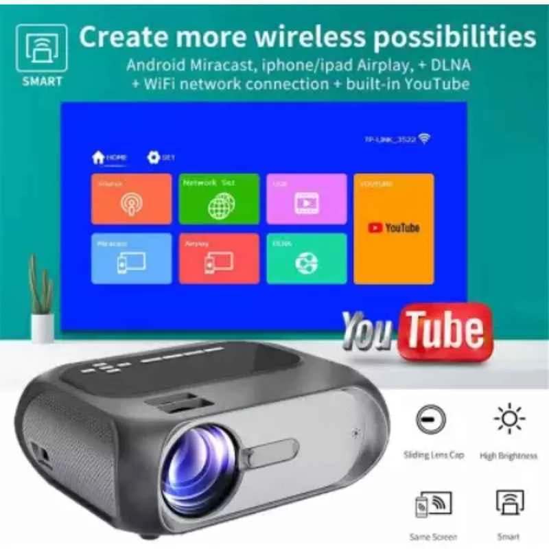 IBS T7 1080P 5000lm Grey HD Portable Projector - view 3