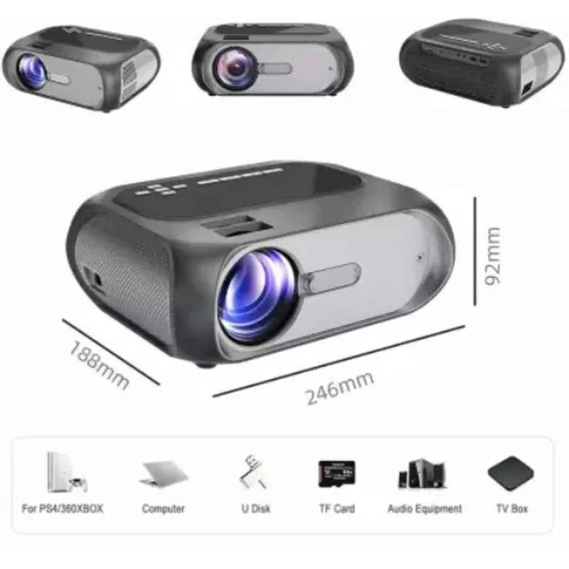 IBS T7 1080P 5000lm Grey HD Portable Projector - view 4