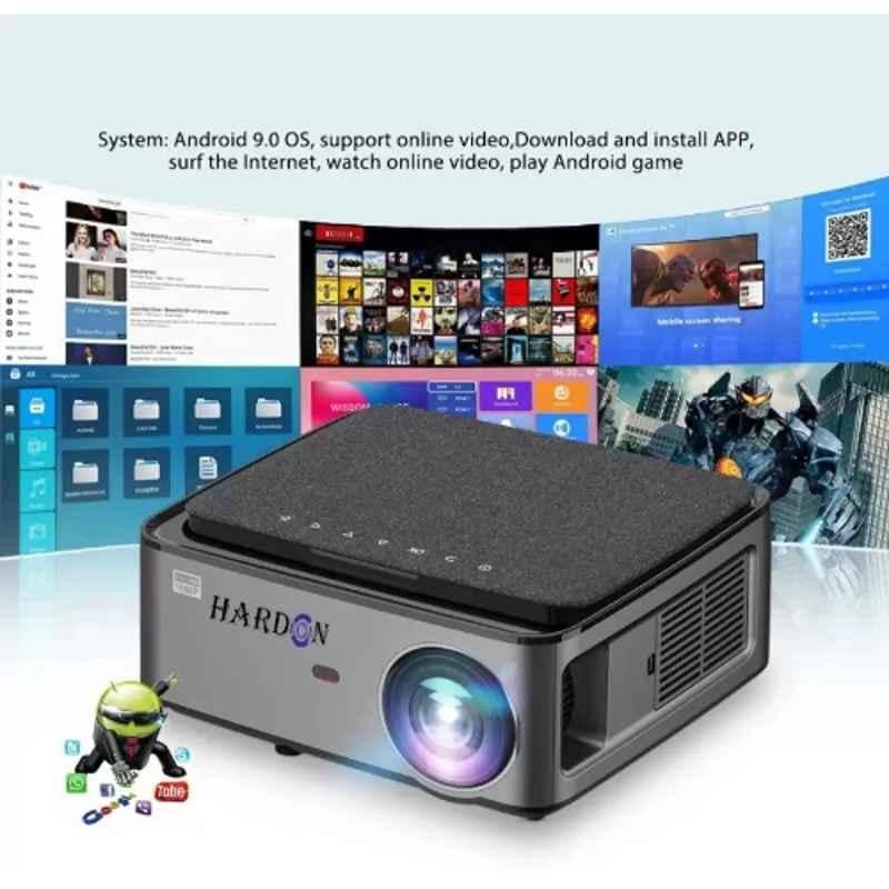Hardon 1920x1080p 4K 3D FHD Android LED Smart Black Portable Projector, H9.0-001FK - view 3