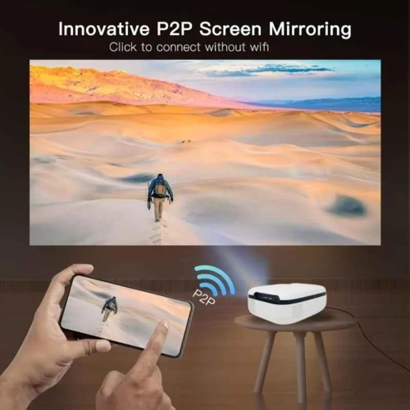 Tonzo LS 212 3500lm Portable Wireless LED Projector 720p Native 1080p Supprt|Wi-Fi, USB & HDMI|Mirroring & Casting|250'' Screen Size|1 Year Warranty - view 3