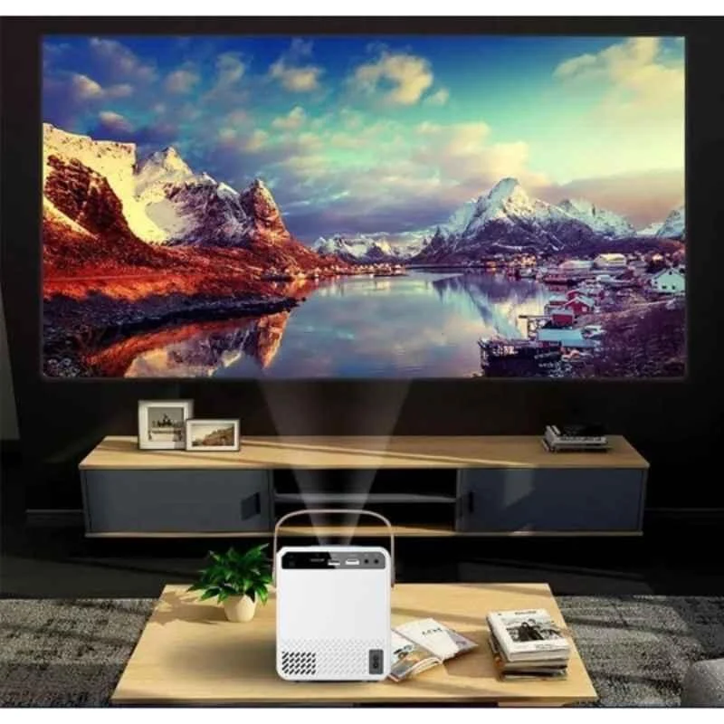 OneXsale HY300 Smart Portable Android 9 Mini Home Projector with 4K/1080P, Wi-Fi 5G/BT 5.0 & 180 Degree Rotation - view 1