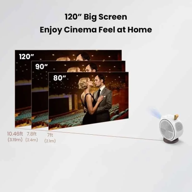 BenQ GV31 300 ANSI Lumens Smart Portable DLP Projector FHD 1080p, 4K Support, Android TV, Google Assistant, InBuilt Battery, 16W Speakers, 120" Screen - view 3