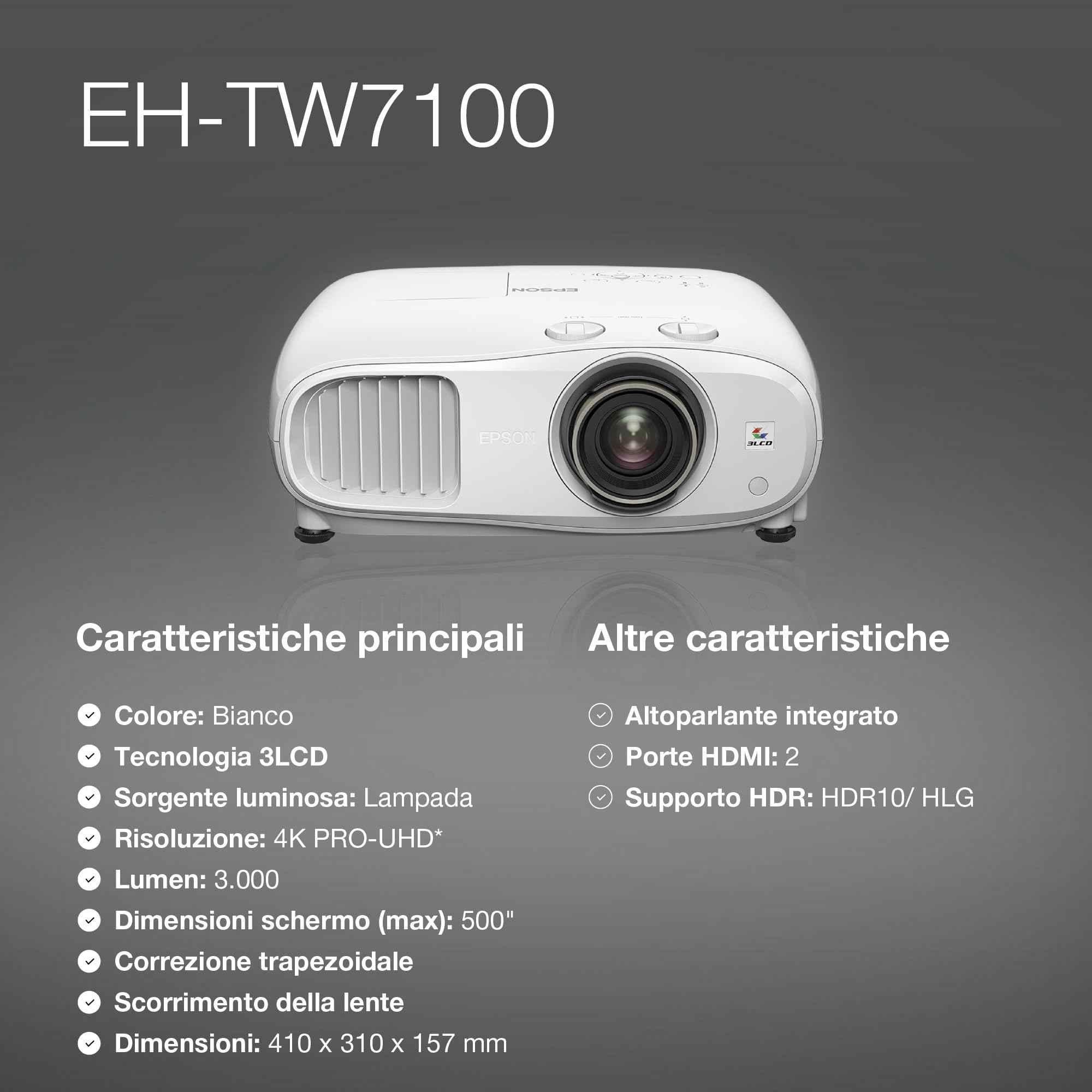 Epson Home Theatre TW7100 3LCD 4K PRO-UHD1 Projector, V11H959056 - view 2
