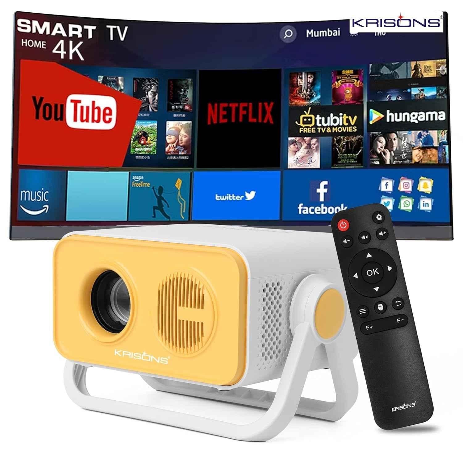 Krisons Razor-009 1080P & 4K Support Smart Projector with Rotatable Design & Remote Control - view 3