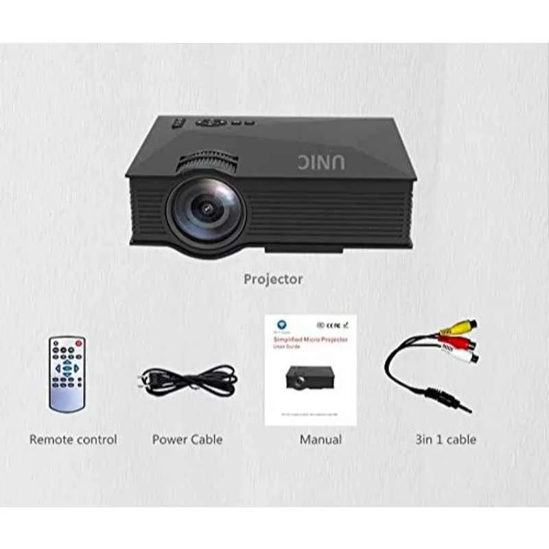Unilink UC46 1800lm Black LED Corded Portable Projector - view 1