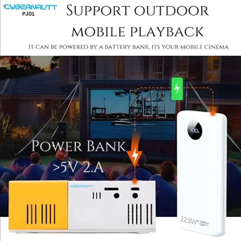 Cybernautt 150 inch 1080x720p HD Portable Mini Projector, Cypher-PJ01 - view 1