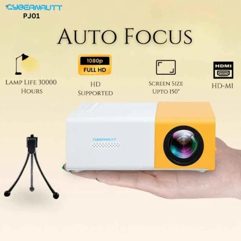 Cybernautt 150 inch 1080x720p HD Portable Mini Projector, Cypher-PJ01 - view 2