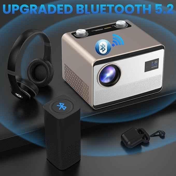 Toptro HQ5 1080p 4K 12000lm Projector with You Tube, Netflix, Prime Video, Hotstar & 10W Speaker for Home - view 1
