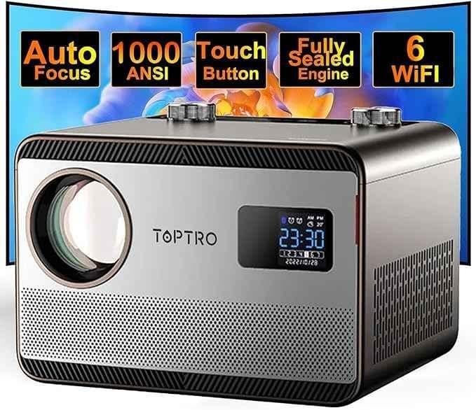 Toptro HQ5 1080p 4K 12000lm Projector with You Tube, Netflix, Prime Video, Hotstar & 10W Speaker for Home - view 3