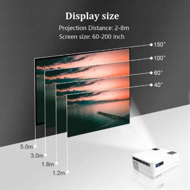Myra Q3 Smart WiFi/Miracast HD LED Portable Projector - view 3