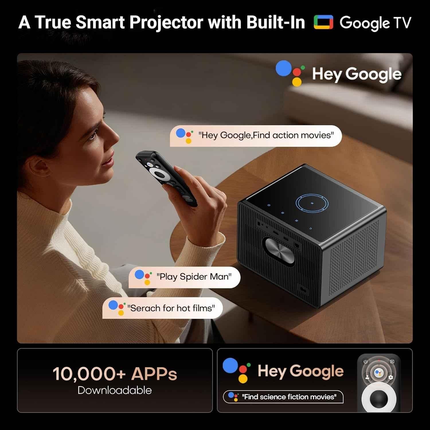 Xelectron iProjector 3 Plus 25000lm Auto Focus Auto Keystone Projector with 1080p 4K HDR for Home, ‎C50M - view 1