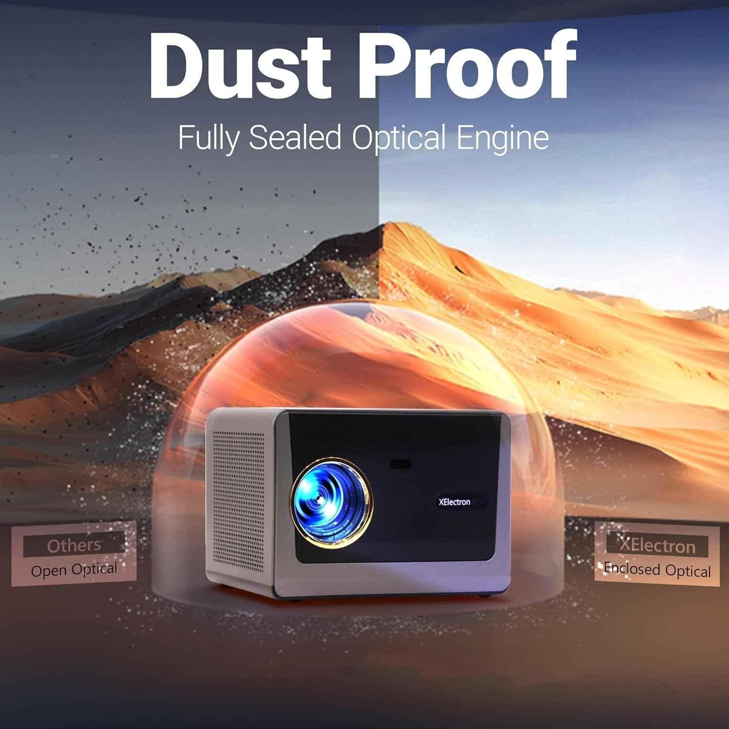 Xelectron iProjector 3 Plus 25000lm Auto Focus Auto Keystone Projector with 1080p 4K HDR for Home, ‎C50M - view 3