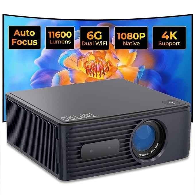 Toptro M6 Native 1080p 4K 11600lm Fully Automatic Projector with Ultra Bright, Auto Focus, Intelligent OA & Screen Fit for Home - view 2