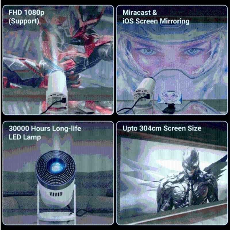 Zebronics PixaPlay 62 304cm 1080p 3000lm Wireless Portable Projector with Remote Control - view 3