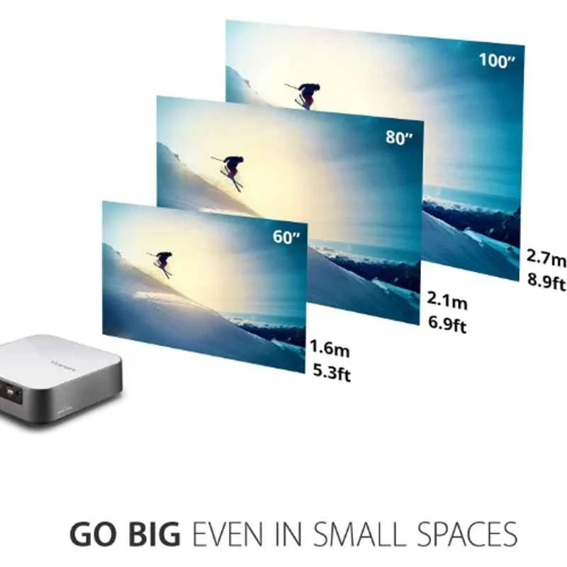 ViewSonic M2e Instant Smart 1080p Portable LED Projector with Harman Kardon Speakers - view 4