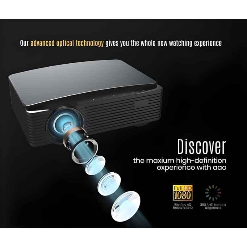 Tonzo LS 855 8500lm Android FHD WiFi Bluetooth Portable LED Projector 1080p Native 4K Support|USB & HDMI|Auto Focus|300'' Screen|1 Year Warranty - view 1