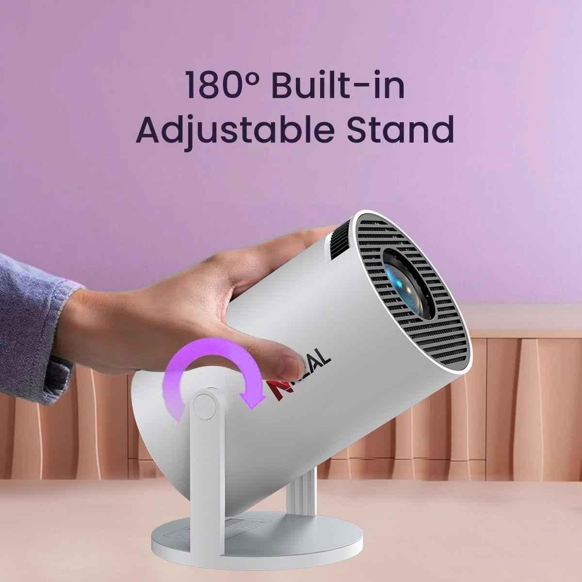NReal Nova S 5000 Lumens Smart Mini Projector, 720p HD, 4K Support, Built-in Android, Stereo Speakers, Wi-Fi Bluetooth, Auto Wall Fit, Screen Mirroring - view 2