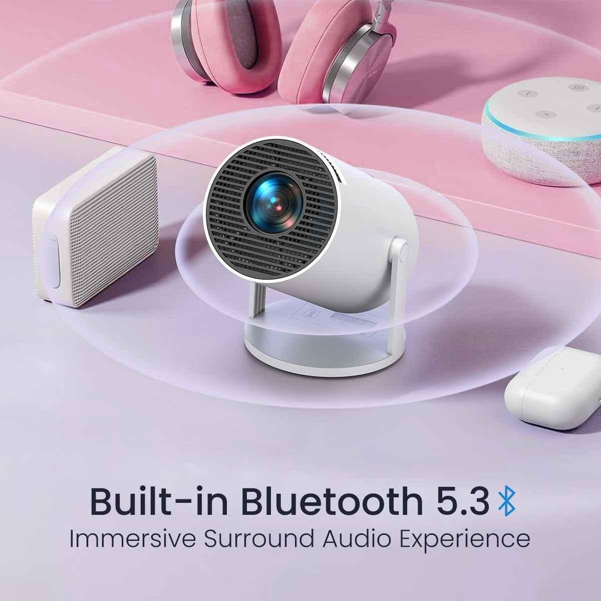 NReal Nova S 5000 Lumens Smart Mini Projector, 720p HD, 4K Support, Built-in Android, Stereo Speakers, Wi-Fi Bluetooth, Auto Wall Fit, Screen Mirroring - view 3