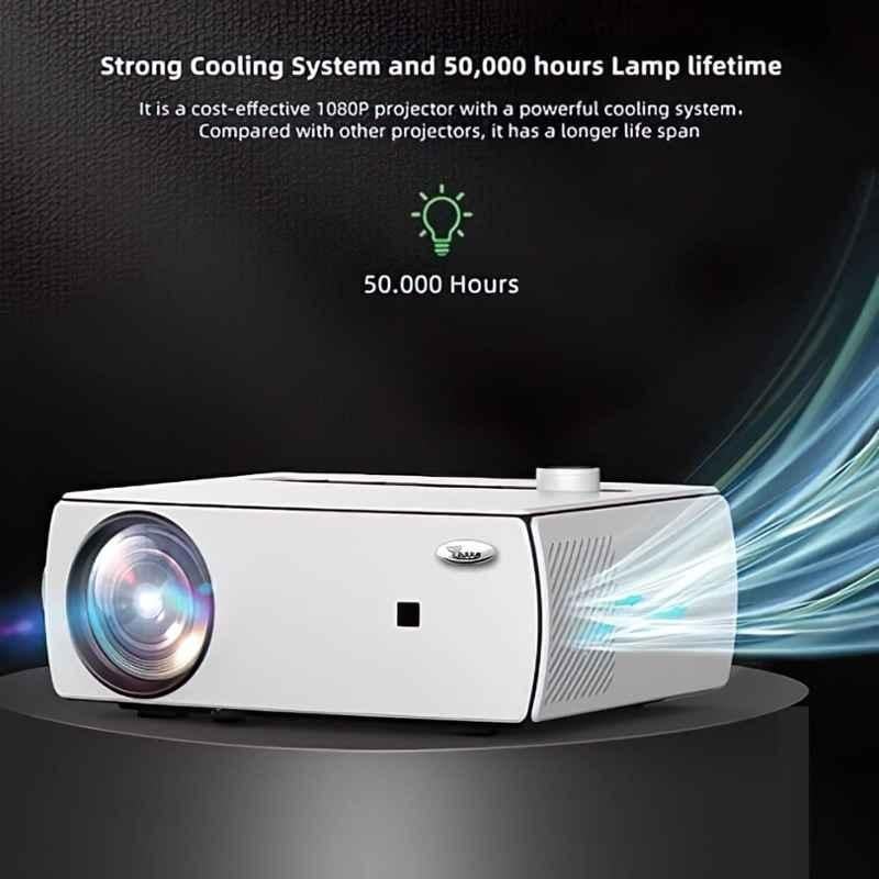 Tonzo LS-845 7000lm Android Portable Bluetooth LED Projector 1080p Native 4K Support|WiFi, BT, USB & HDMI|250'' Max Screen|Auto Focus|1 Year Warranty - view 2