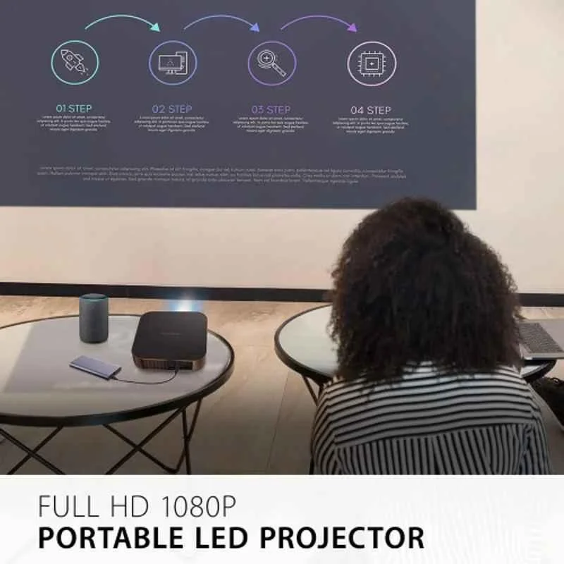 ViewSonic M2 Full HD 1080p Smart Portable LED Projector with Harman Kardon Speakers - view 5