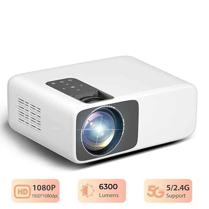 Tonzo LS 830 6300lm Android 9.0 FHD+ Portable Wireless LED Projector 1920 x 1080p 4K Supported |WiFi, USB & HDMI|200 Inch Screen Size|1 Year Warranty - view 1
