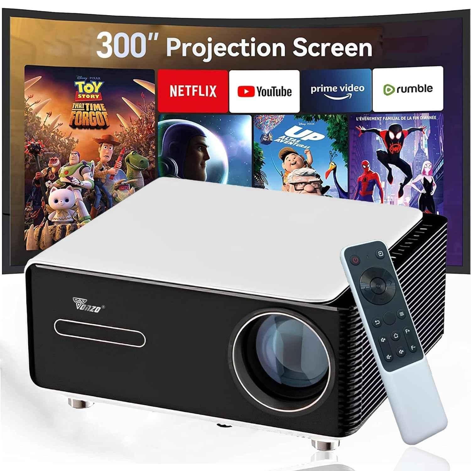Tonzo Movie Box 21 11000lm Android FHD LED WiFi Projector 1080p Native 4K Support|5G WiFi, USB & HDMI|Auto Focus|300'' Screen Size|1 Year Warranty - view 4