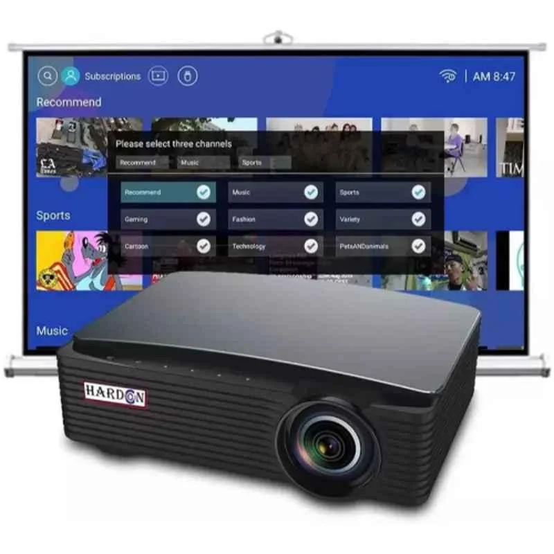 Hardon 16 1920x1080p 4000 lm FHD Android 9.0 Dual Band Wi-Fi Black Portable Projector with 8GB Internal Storage, H16-001FK - view 4