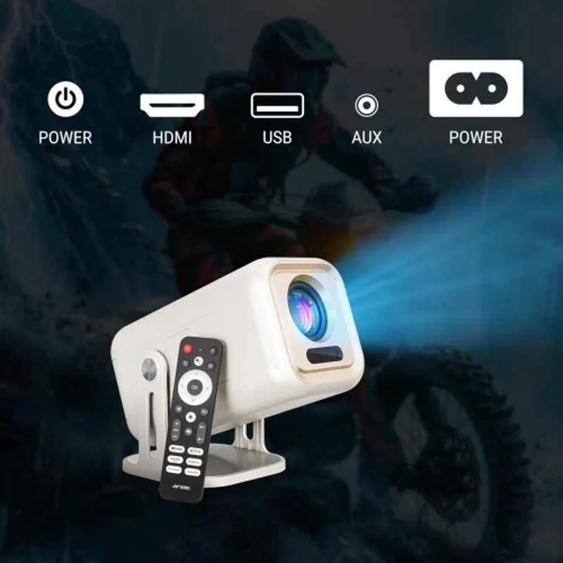 Ant Esports View 690 AF 200 inch 8000lm 1080p Home Projector with 4K Decoding, Android 13, Wi-Fi, Auto Focus, OTT APPs Portable Home Cinema & Voice Remote - view 2