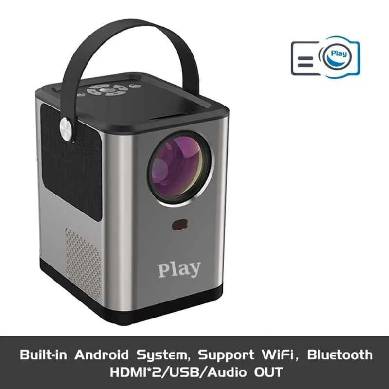 PLAY MP11 Black Native Full HD 1080p 6500lm Android 9.0 Bluetooth Home Theatre Cinema Wireless Remote Portable Projector - view 4