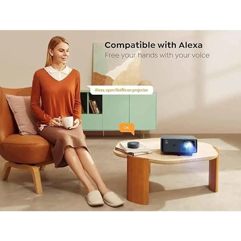 Yaber K2S 800 ANSI 1080p FHD Movie Projector with Wi-Fi 6, Bluetooth, Built-in TV Dongle, Dolby Audio, Auto Focus & Keystone - view 3