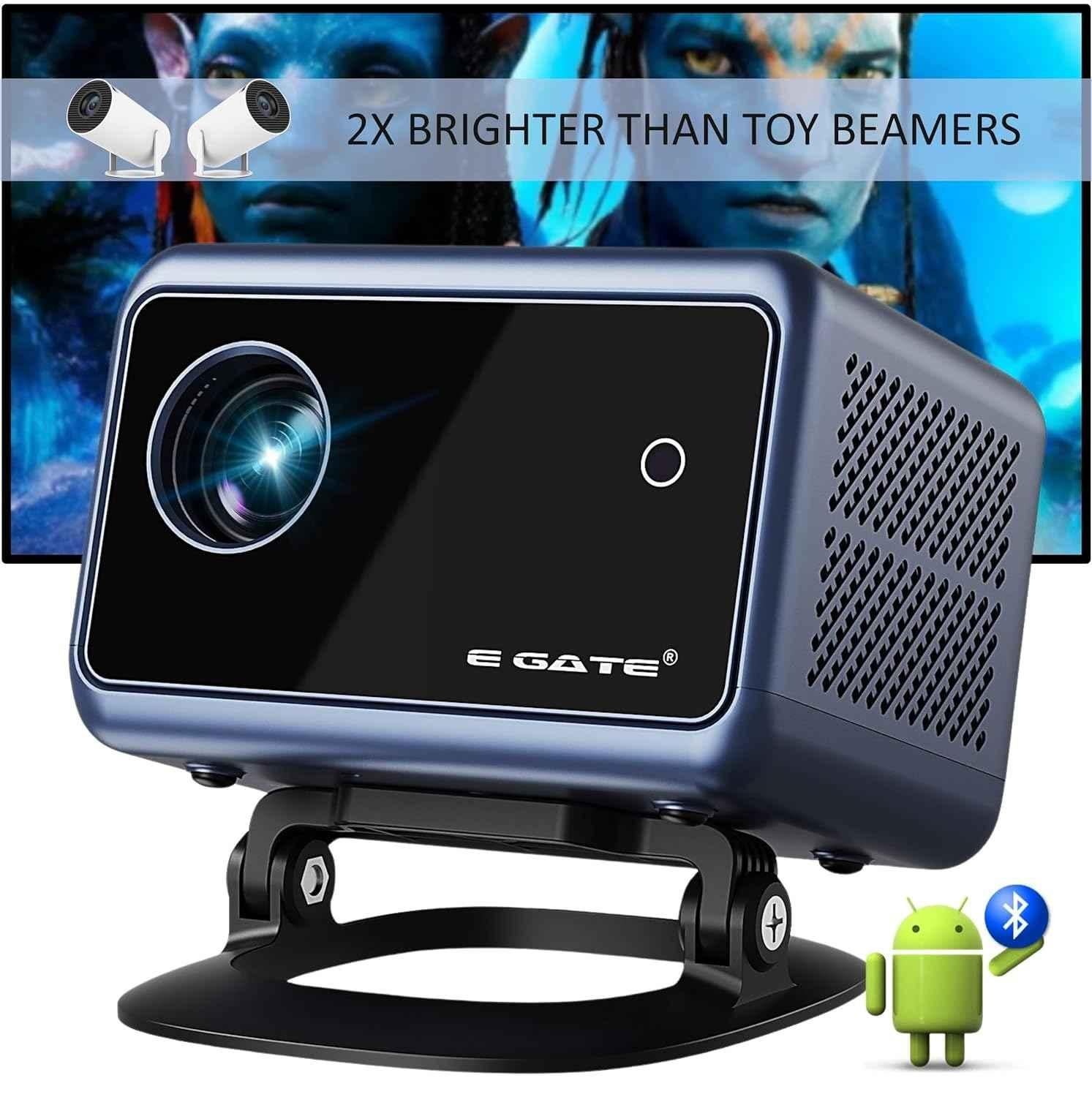 E Gate i9 Pro Automatic 12000 Lumens Android TV Projector, Native 720p, 4K Support, Bluetooth + WiFi, Digital Focus & Digital Keystone, PreLoaded Apps - view 1