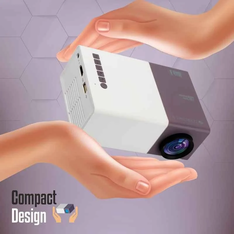 Zebronics Pixaplay 11 1500 lm Portable LED Projector FHD 720p Native & 1080p Support|150'' Screen|HDMI, USB & mSD|Built-in-Speaker|1 Year Warranty - view 5