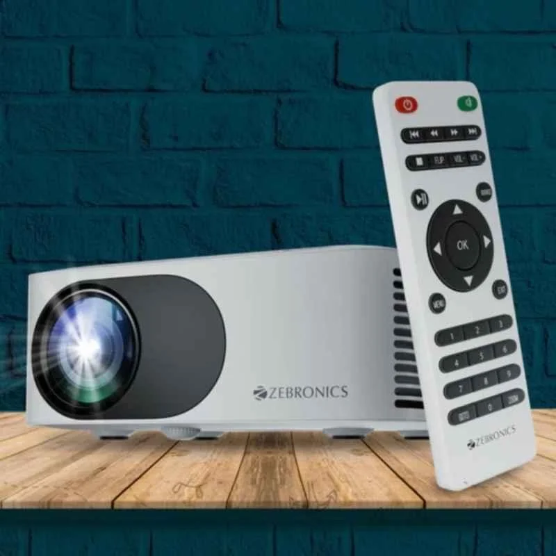 Zeb PixaPlay 51 2400 Lumens Mini Projector, FHD 1080p Support, mSD, AV IN, AUX OUT, USB, HDMI, Compact & Portable, Buuilt-in Speaker, 305 inch Screen - view 5