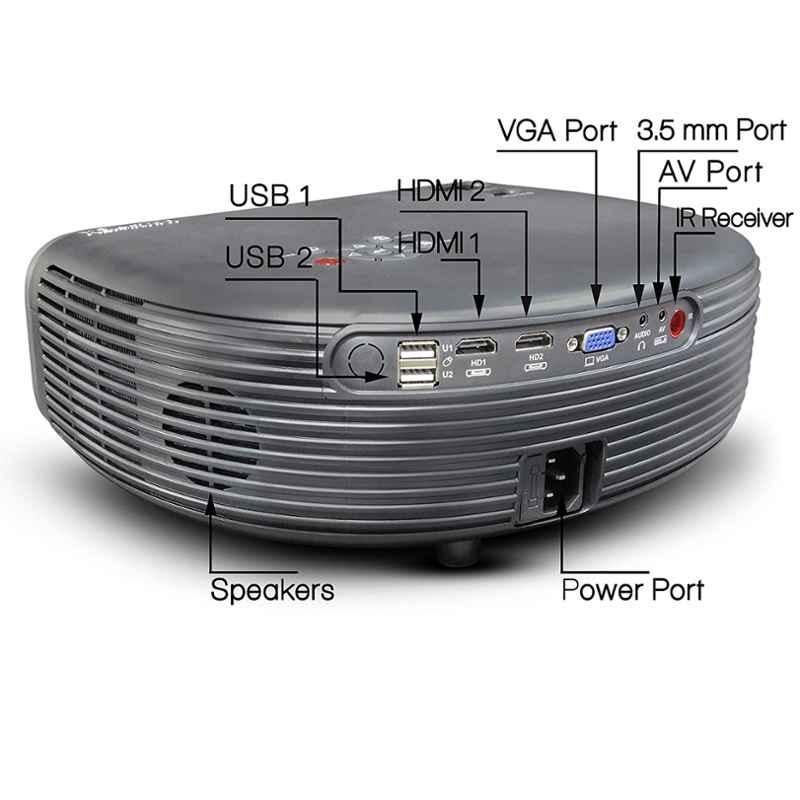 XElectron CL760 6800 Lumen Portable LED Projector, FHD 1080p Native, 4K Support, Bluetooth, 250" Screen, Built-in Stereo Speaker, Vertical Keystone - view 3