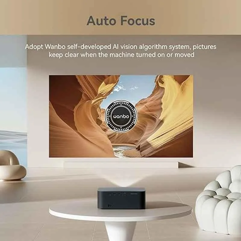WANBO X2 Max 450 ANSI Lumens Automatic Android Projector, Native 1080p FHD, 4K Support, Wi-Fi, Bluetooth, Auto Focus, Built-in Speaker, Netflix & More - view 2