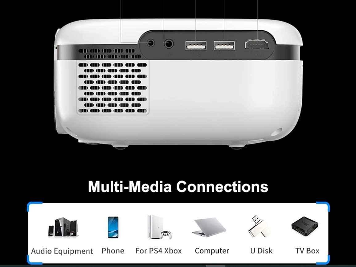 Play 4000lm 1920X1080p Portable Android LED HD Projector - view 3