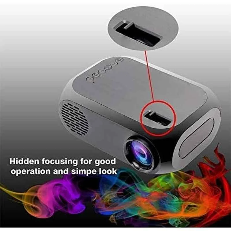 Divine Mini Led Portable Smart Home Theatre Projector with LCD Support Remote Controller, HDMI, AV, SD, USB,You-Tube,Mini Stick with 2000LM - view 2