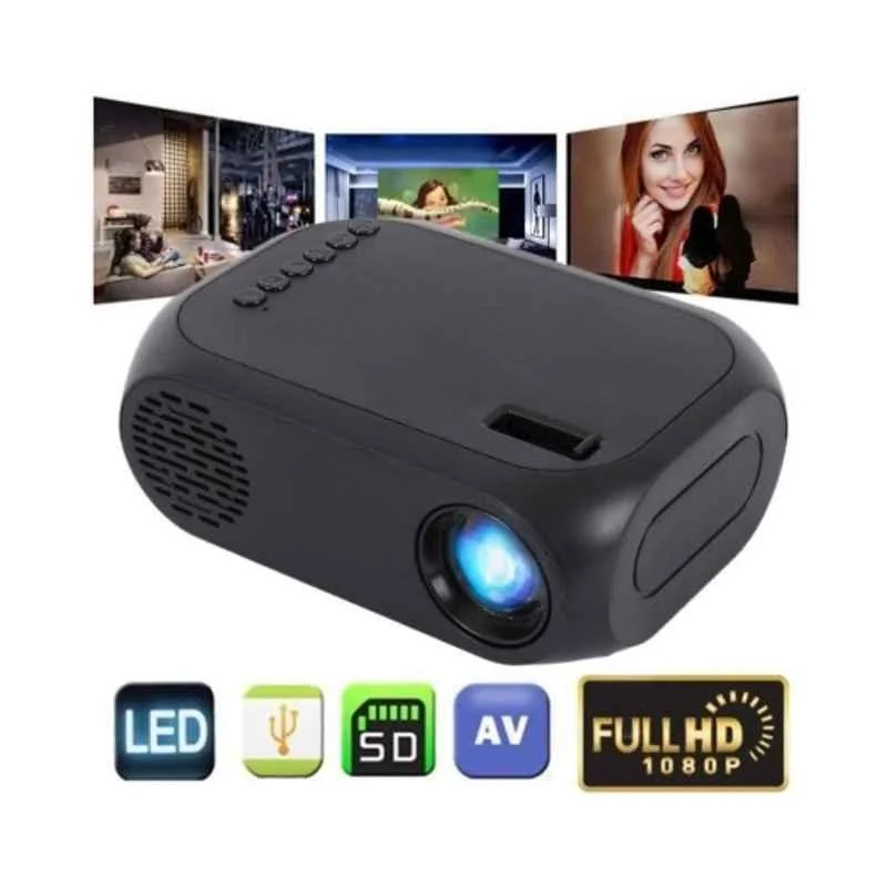 Divine Mini Led Portable Smart Home Theatre Projector with LCD Support Remote Controller, HDMI, AV, SD, USB,You-Tube,Mini Stick with 2000LM - view 5