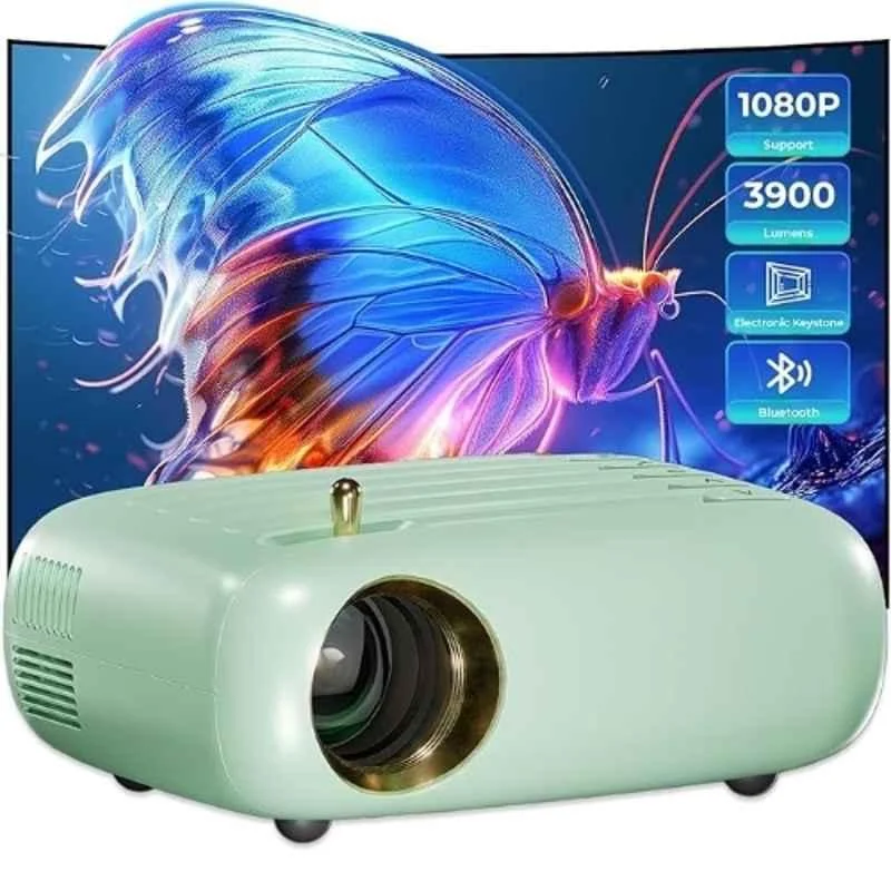 WZATCO Pixel Plus 3900 Lumens Portable Bluetooth Projector, Native 720p FHD, 1080P Support, Screen Mirroring, Electronic Keystone, 176" Screen - view 4