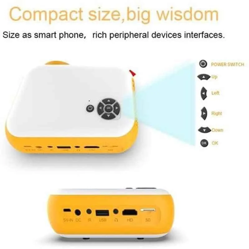 Yoton YT-A10 20W 4000lm 1080p Yellow Full HD Wi-Fi LED Portable Projector - view 3