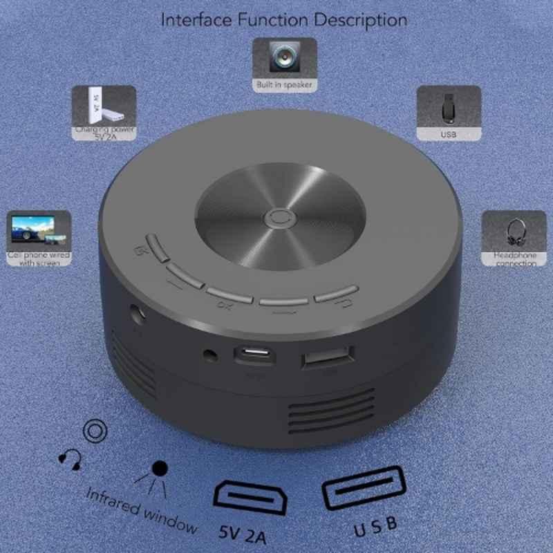 MEGAWISE MP45 8400 Lumens Portable LED Projector Native 720p HD, 4K Support, Wired Screen Mirroring, Smartphone Screen Share & Bulit-in Speaker - view 2