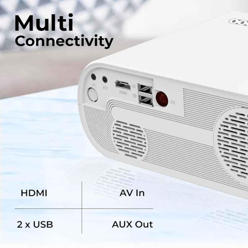 ZEBRONICS LP1000 3300 Lumens FHD LED Projector 1080p|USB, HDMI & AUX|50,000h Lifelong lamp|Built in Speaker|With Remote|150" Screen|1 Year Warranty - view 2