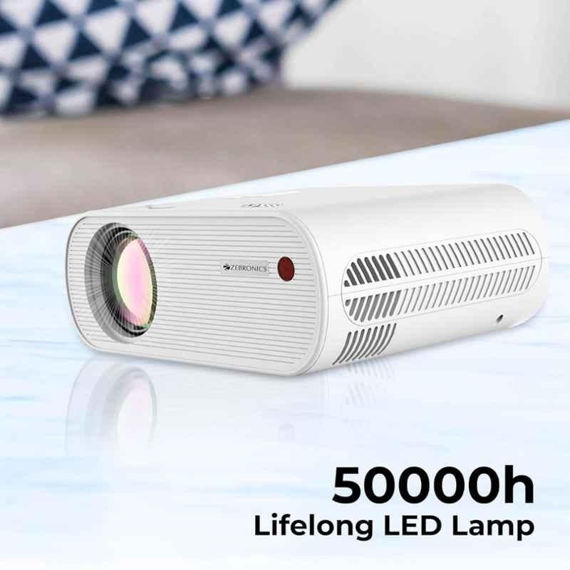 ZEBRONICS LP1000 3300 Lumens FHD LED Projector 1080p|USB, HDMI & AUX|50,000h Lifelong lamp|Built in Speaker|With Remote|150" Screen|1 Year Warranty - view 4