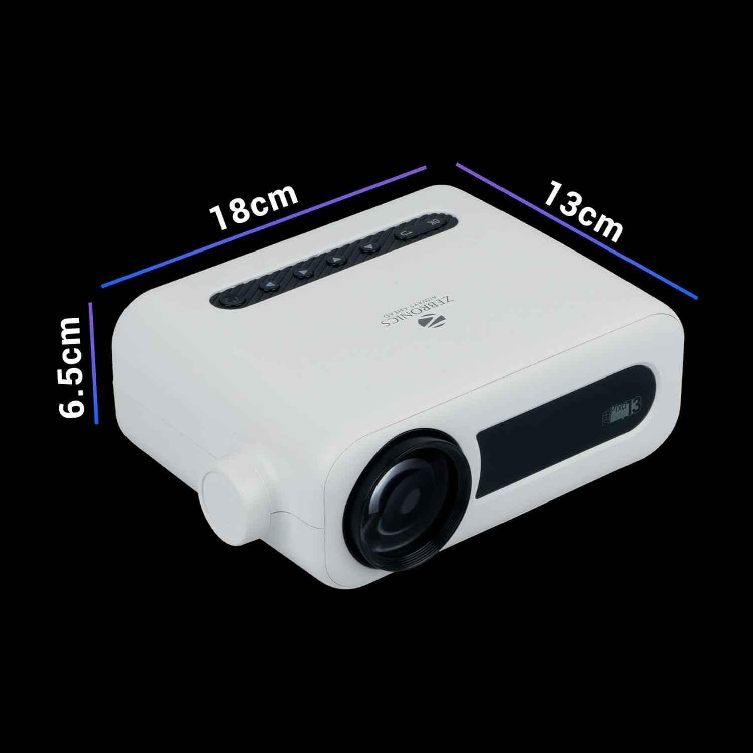 Zebronics PixaPlay 13 2000lm Full HD 1920x1080p Smart LED Projector with Remote Control - view 2