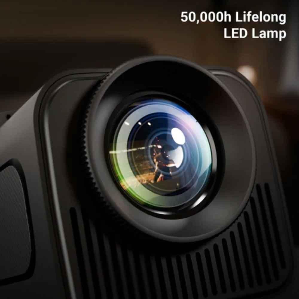 Zeb PixaPlay 64 5800 Lumens Android Projector, 4K Support, Miracast, Screen Mirroring, Tilt Angle, Remote, Built-in Speaker, Wi-Fi, Bluetooth, Black - view 3