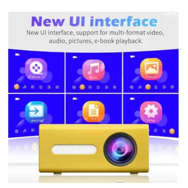 IBS T-300 3500lm Portable LED Projector with Short-Focus Optical Lens (Yellow) - view 1